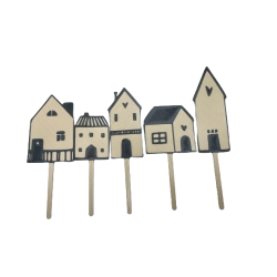 Set 5 ks - Domečky do květináčů