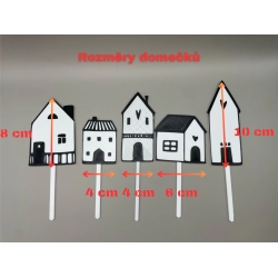 Set 5 ks - Domečky do květináčů