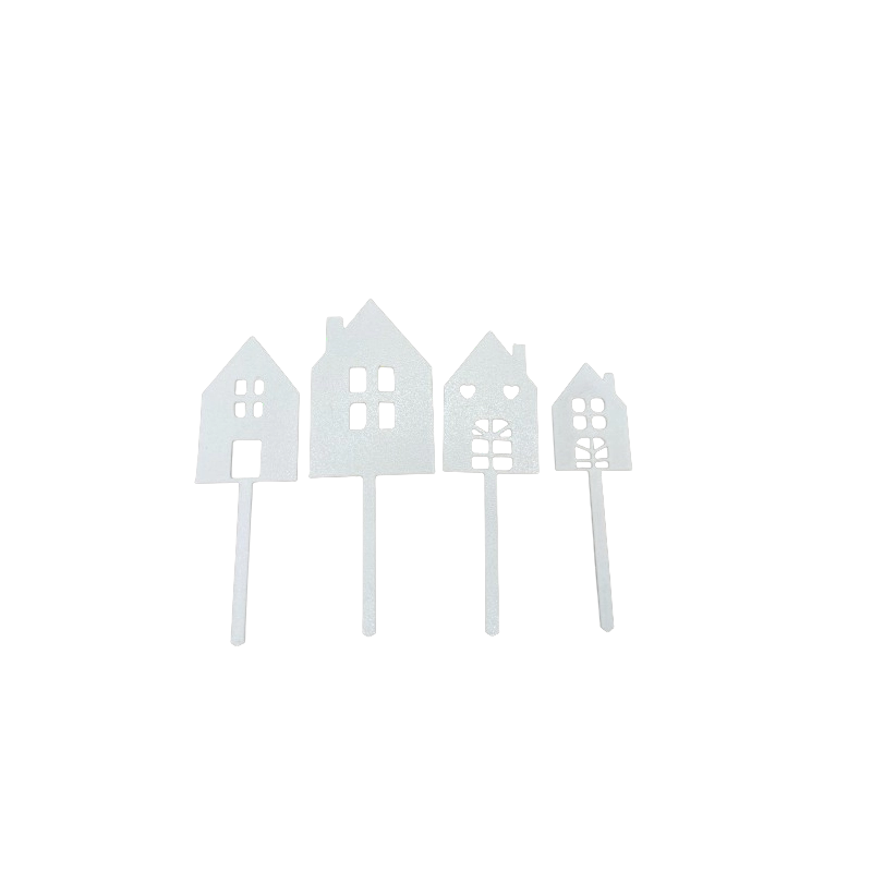 Domečky set 4 jednobarevné