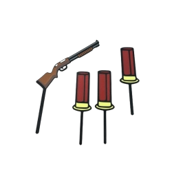 Puška + patrony set