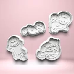 Kočky a vesmír - sada 4 ks