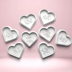 Valentýn - velká sada 8 ks