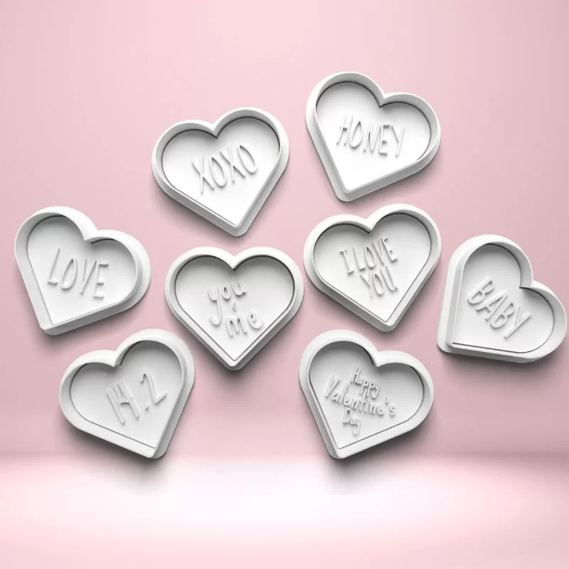 Valentýn - velká sada 8 ks