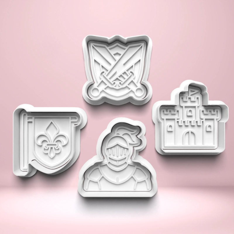 Rytíř a hrad - set 4 ks