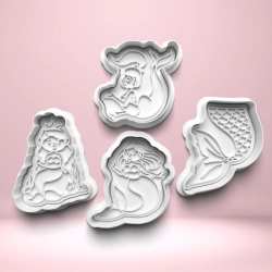 Mořské panny - set 4 ks