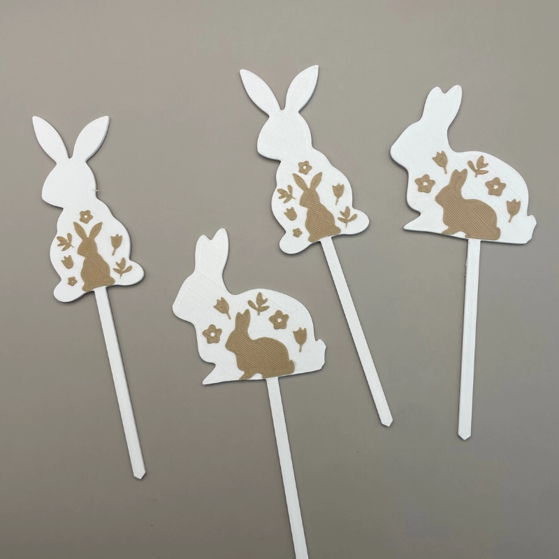 Velikonoční zajíčci do květináče - set 4 ks