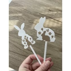 Velikonoční zajíčci do květináče - set 4 ks