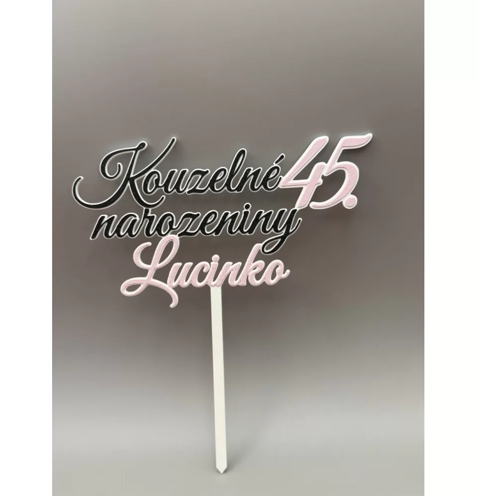 Kouzelné narozeniny se jménem a číslem na přání