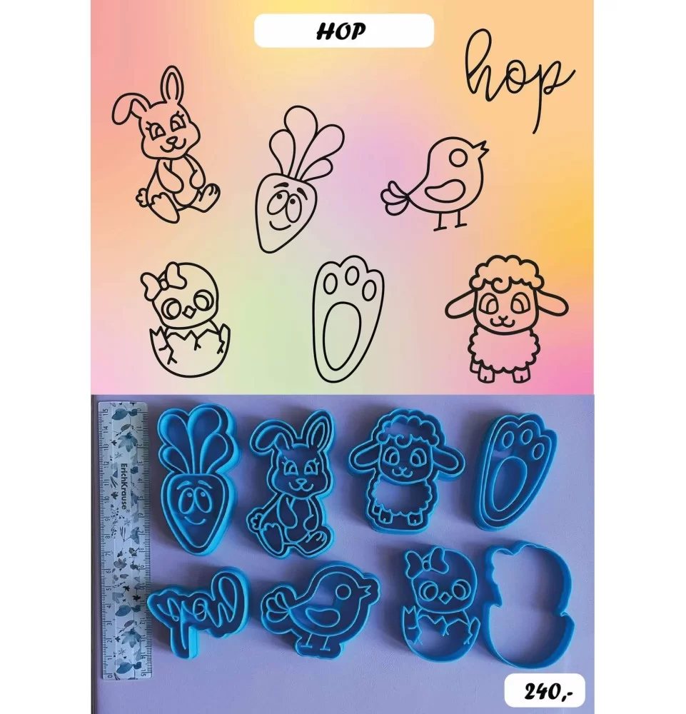 🐰 Velikonoční set vykrajovátek – zajíček, ovečka a další